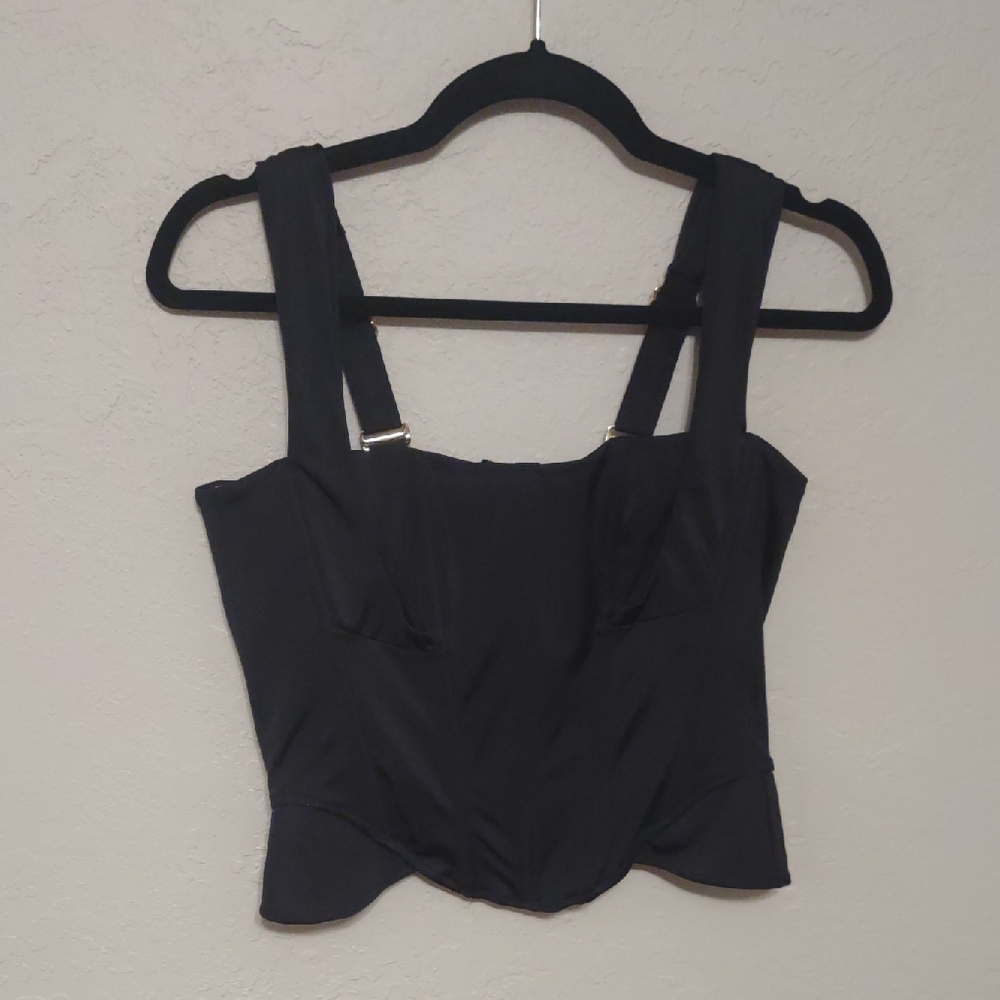 We Are Hah Black Corset Top